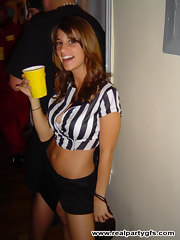 Sexy girls showing off teen boobs at the wild college party