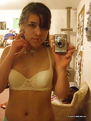 Sexy perverted non-professional hottie selfshooting in her room