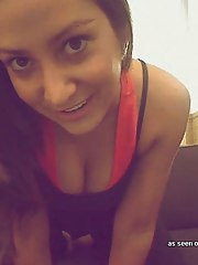 Sexy naughty Mexican bitch widens for her BF